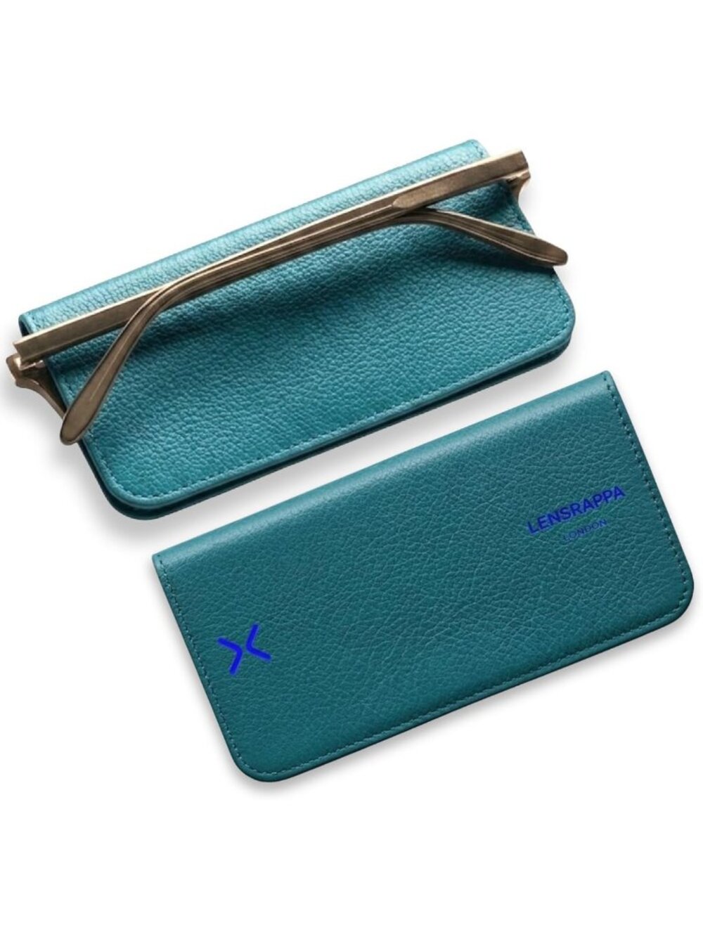 Luxury Slim Leather Glasses Case | Handmade Full-Grain Leather Eyewear Wrap with